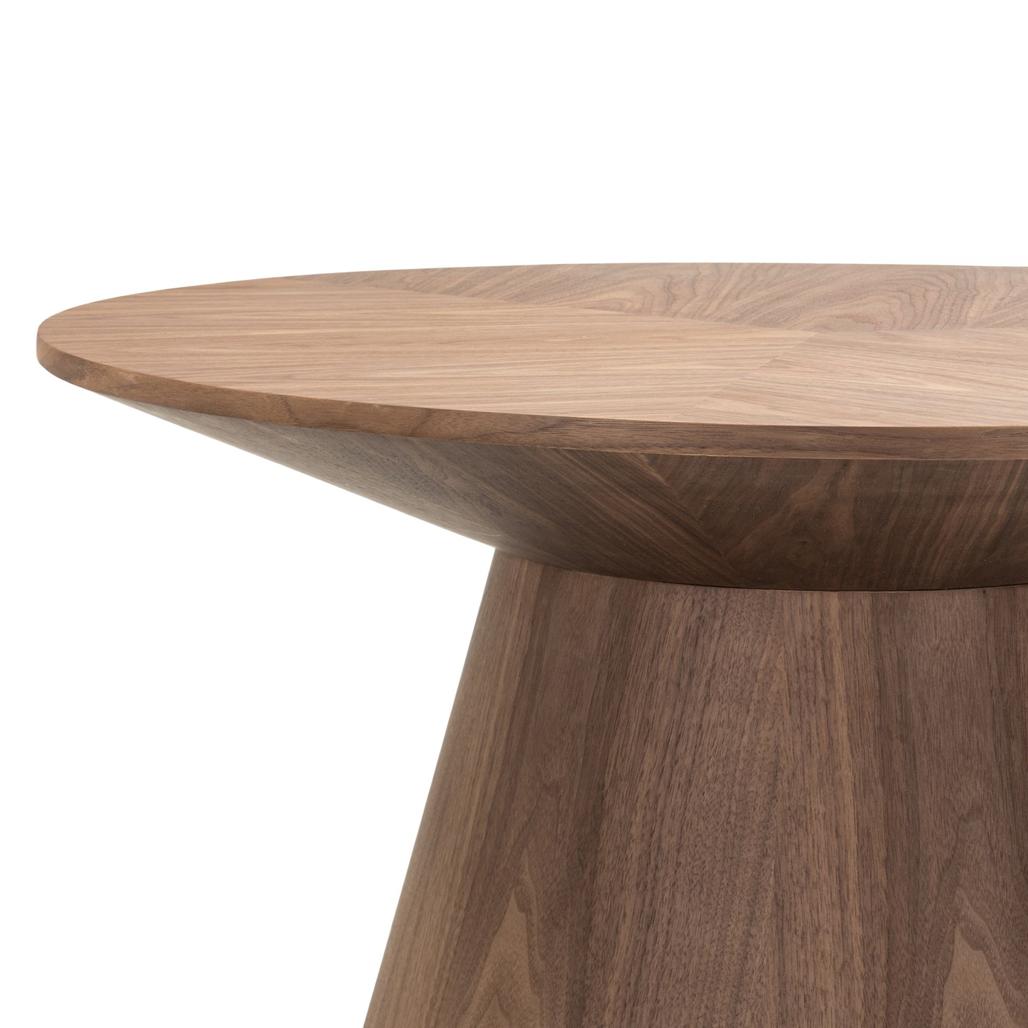 Table basse Mariel Ø90 cm noyer