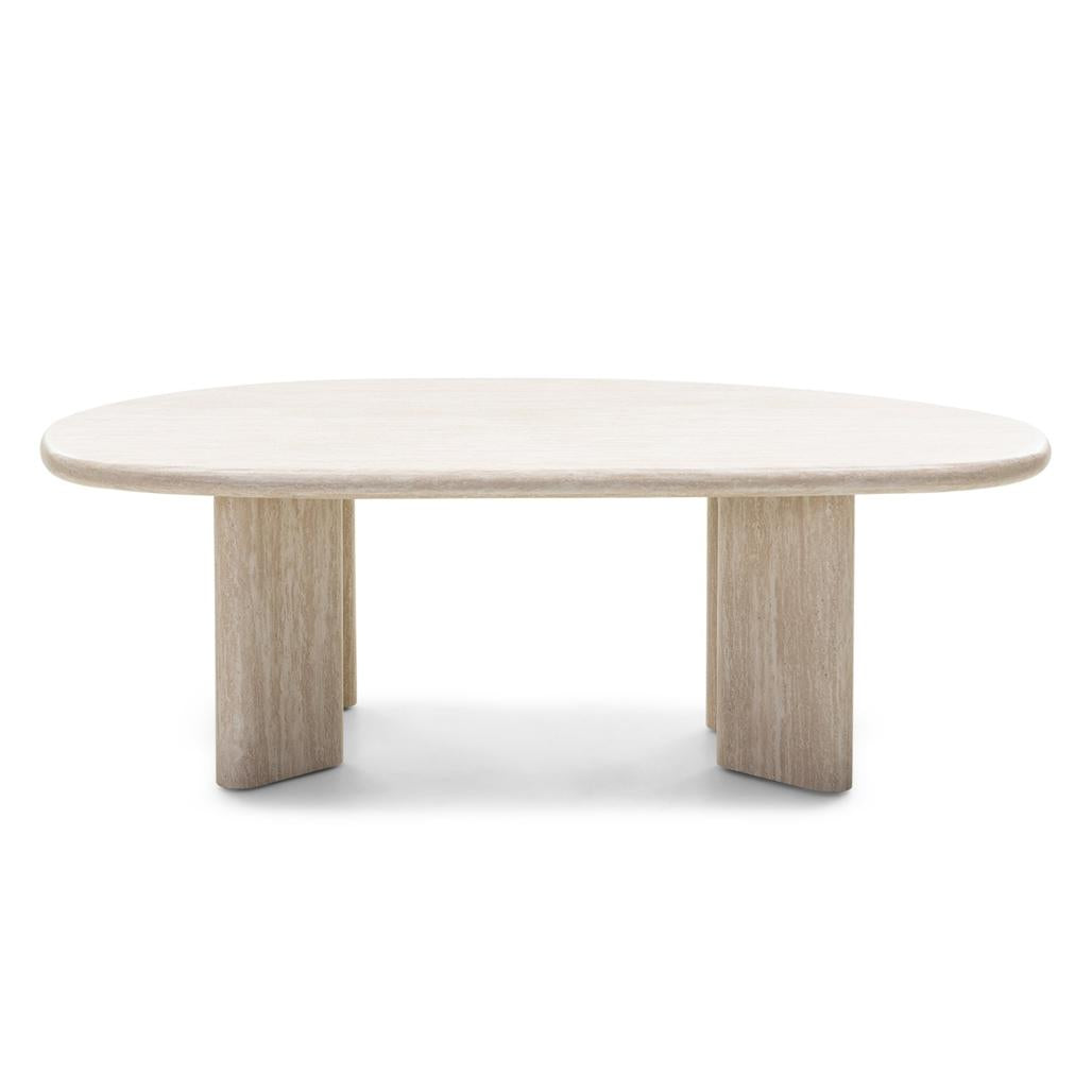 Table basse Nadin 130 cm effet travertin