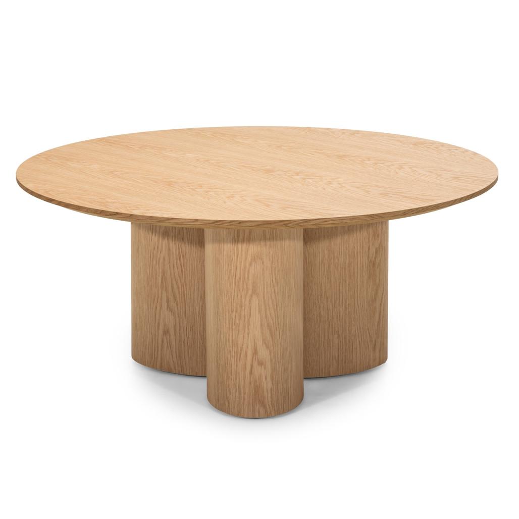 Table basse Naora Ø100 cm chêne naturel — vue d'ensemble