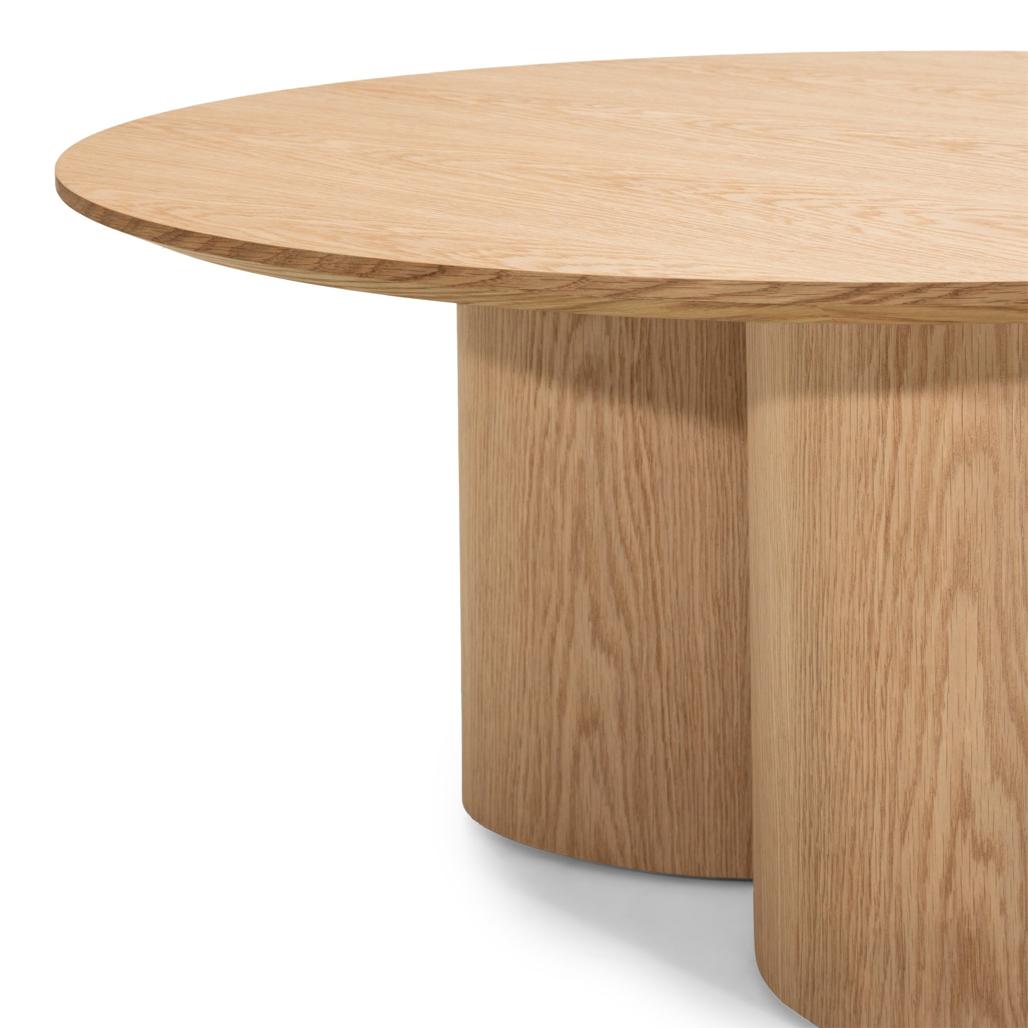 Table basse Naora Ø100 cm chêne naturel