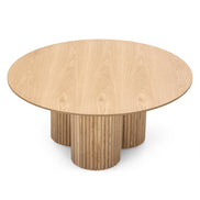 Table basse Naora II Ø100 cm base à lamelles