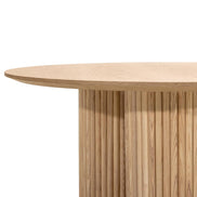 Table basse Naora II Ø100 cm base à lamelles