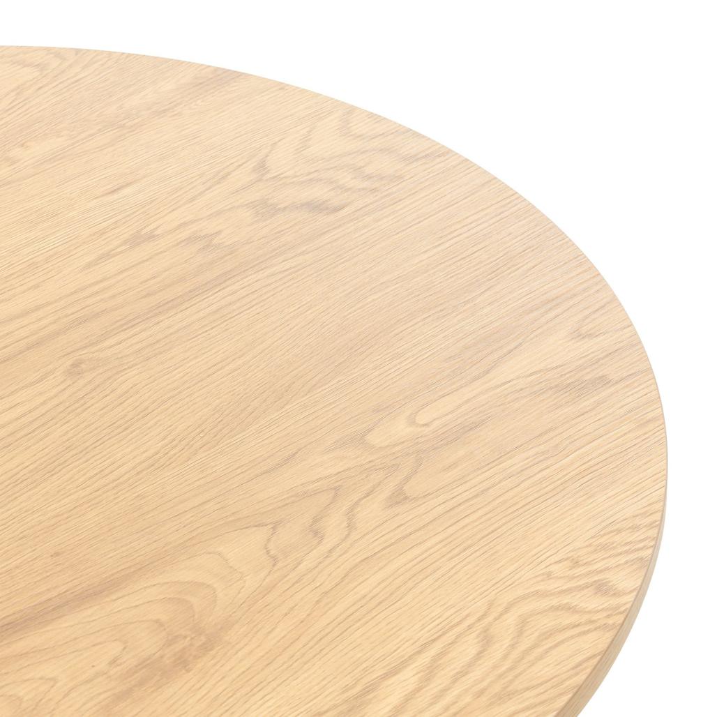 Table basse Unanime Ø80 cm à lattes chêne