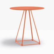 Table complète ronde Lunar Pedrali — coloris Orange AR500