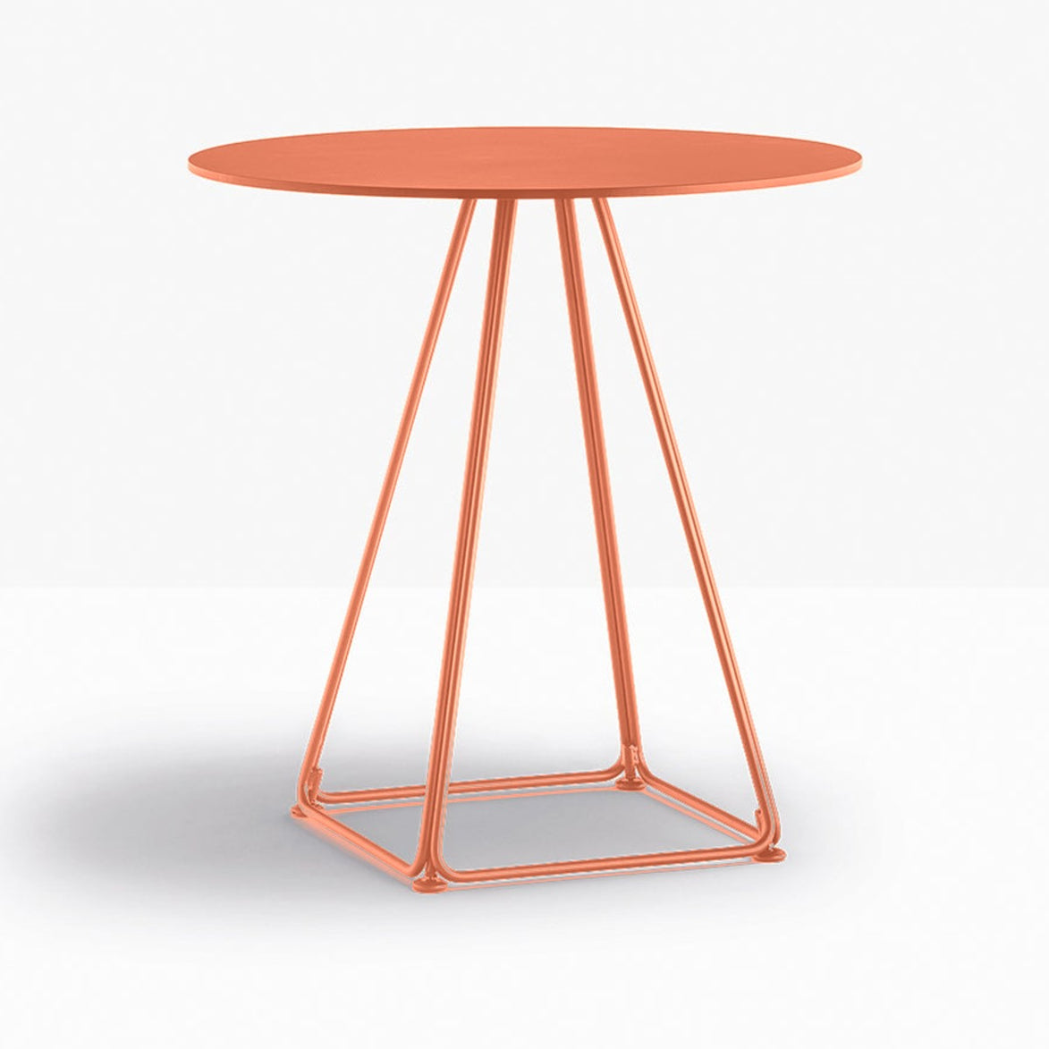 Table complète ronde Lunar Pedrali — coloris Orange AR500