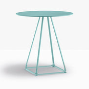Table complète ronde Lunar Pedrali — coloris Bleu ciel AZ100
