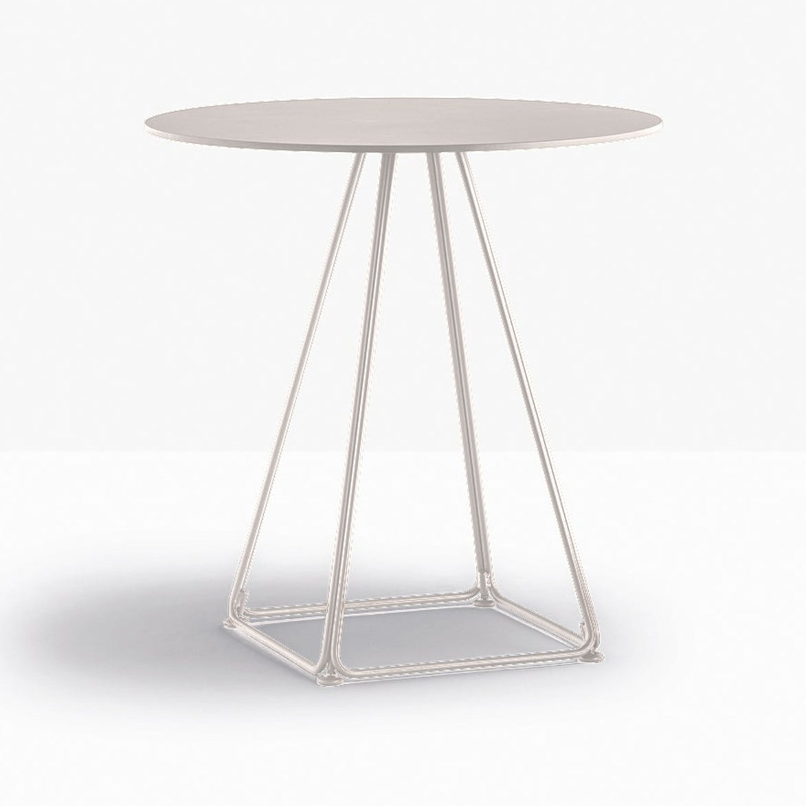 Table complète ronde Lunar Pedrali — coloris Beige BE100