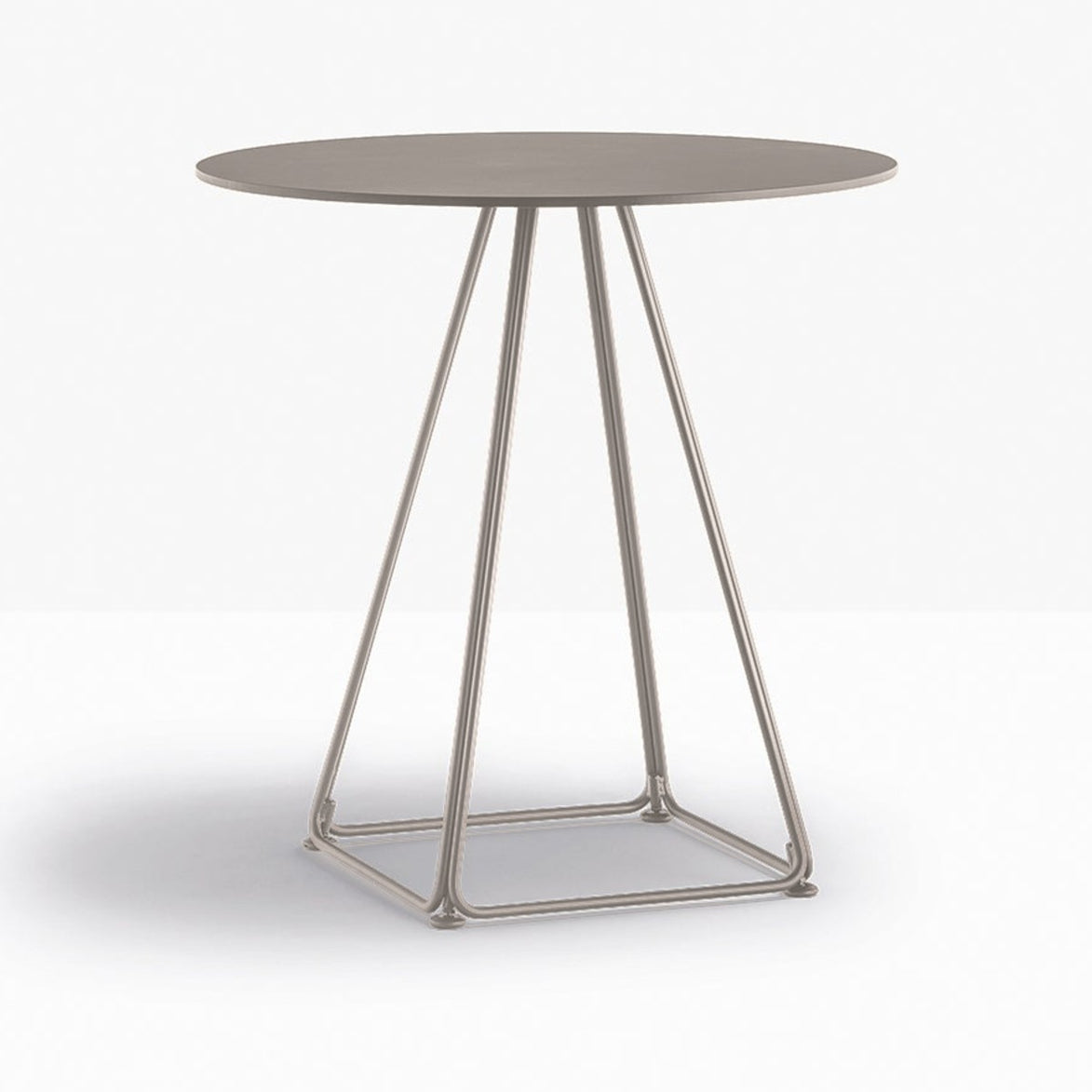 Table complète ronde Lunar Pedrali — coloris Taupe BE200