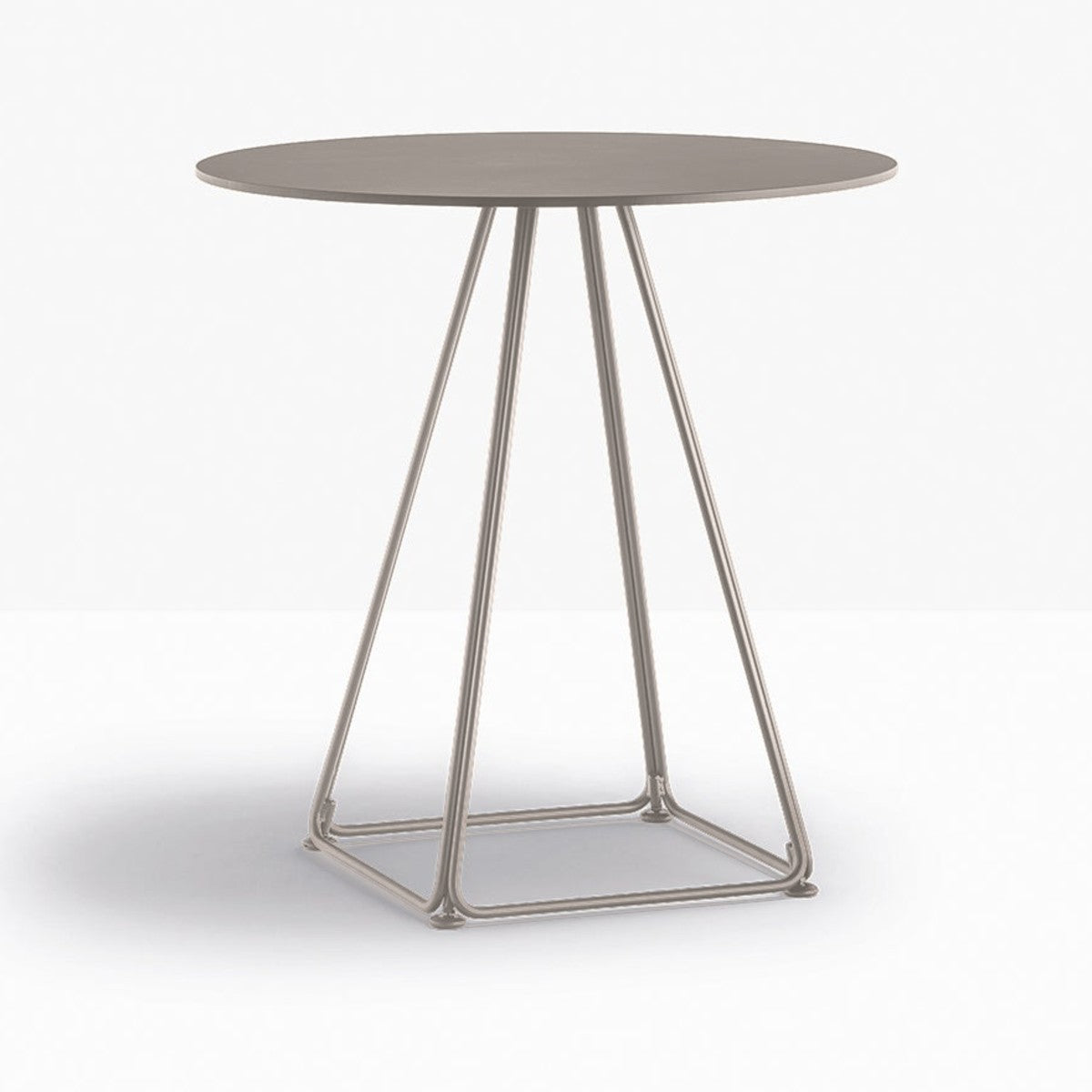 Table complète ronde Lunar Pedrali — coloris Taupe BE200