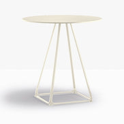 Table complète ronde Lunar Pedrali — coloris Blanc cassé BI200