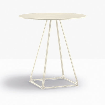 Table complète ronde Lunar Pedrali — coloris Blanc cassé BI200