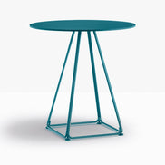 Table complète ronde Lunar Pedrali — coloris Bleu pétrole BL500