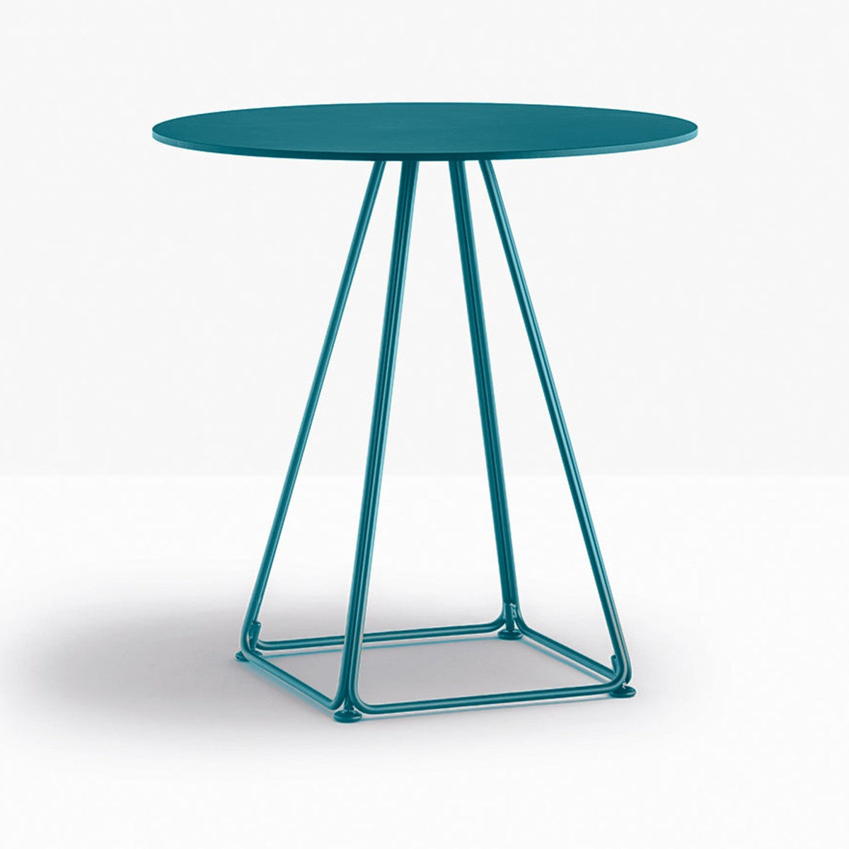 Table complète ronde Lunar Pedrali — coloris Bleu pétrole BL500