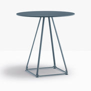 Table complète ronde Lunar Pedrali — coloris Bleu ardoise BL600