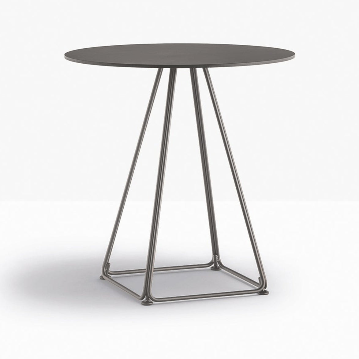 Table complète ronde Lunar Pedrali — coloris Gris anthracite GA