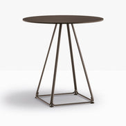 Table complète ronde Lunar Pedrali — coloris Marron MG