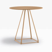 Table complète ronde Lunar Pedrali — coloris Miel MI100