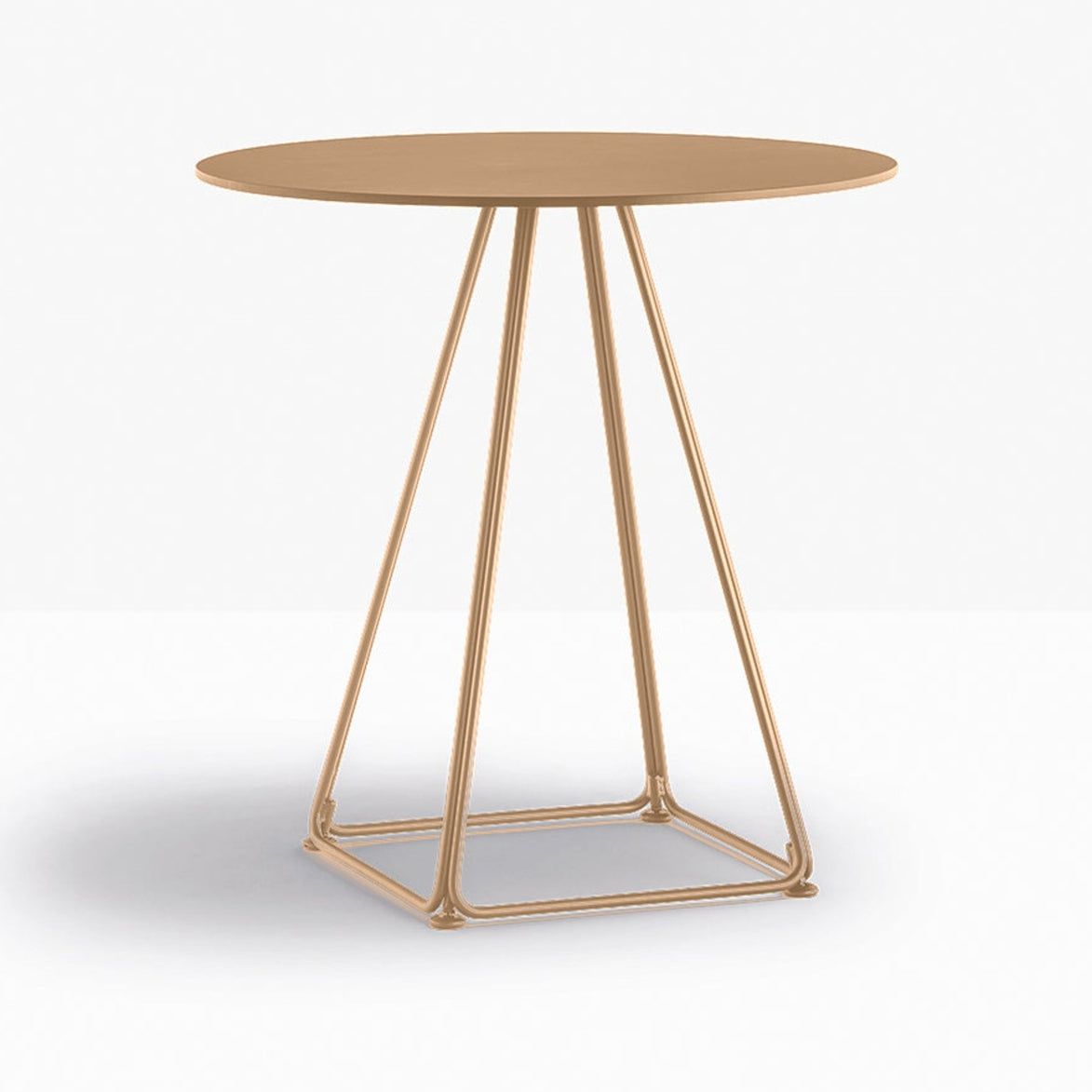 Table complète ronde Lunar Pedrali — coloris Miel MI100