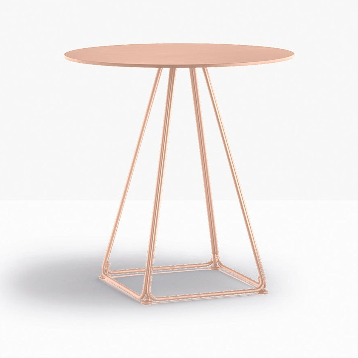 Table complète ronde Lunar Pedrali — coloris Rose RA100