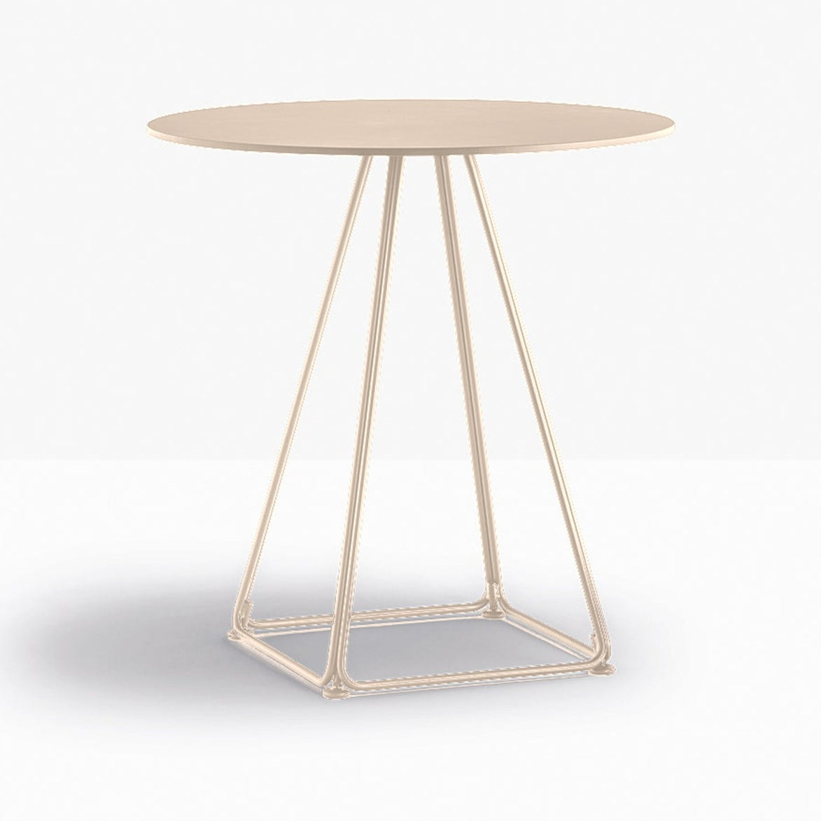 Table complète ronde Lunar Pedrali — coloris Sable clair SA200
