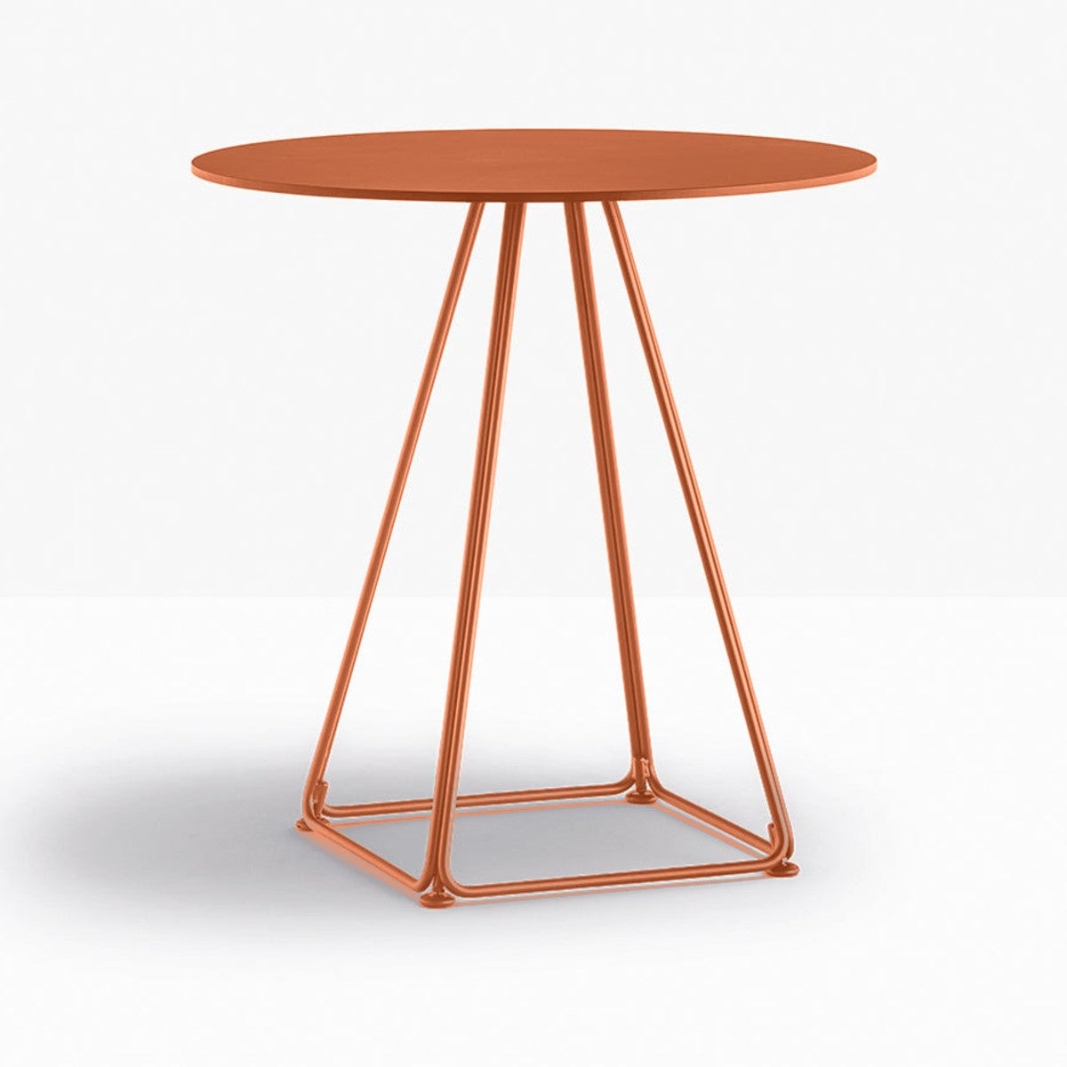 Table complète ronde Lunar Pedrali — coloris Terracotta TE