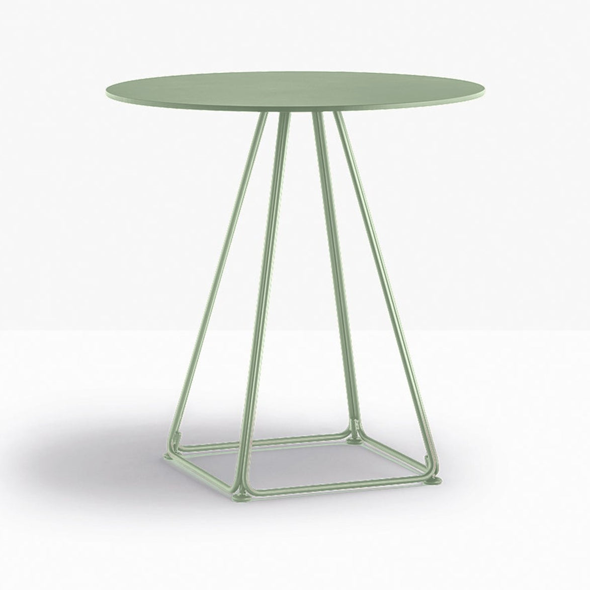 Table complète ronde Lunar Pedrali — coloris Vert sauge VE100