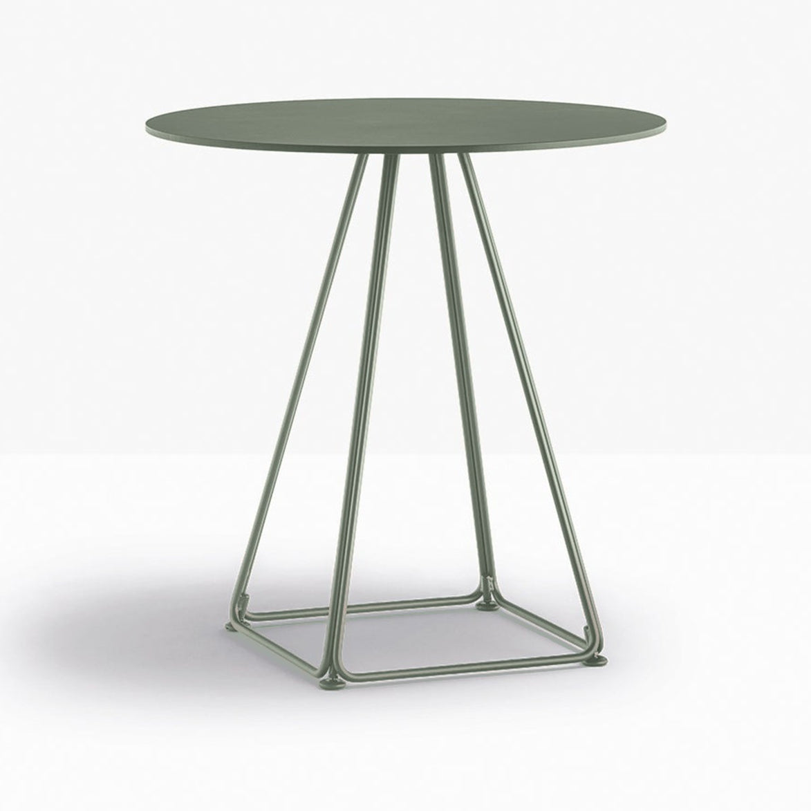 Table complète ronde Lunar Pedrali — coloris Vert forêt VE300