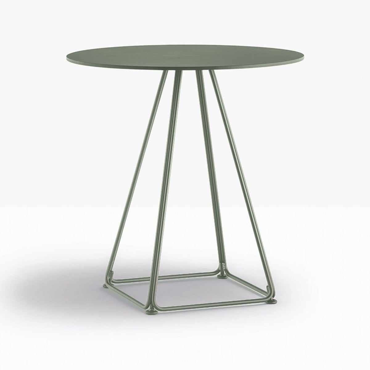 Table complète ronde Lunar Pedrali — coloris Vert forêt VE300