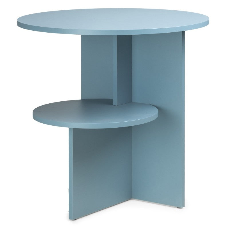 Table d'appoint Eso 2 plateaux — Bleu craie — vue d'ensemble
