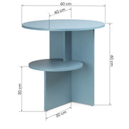 Table d'appoint Eso 2 plateaux — Bleu craie