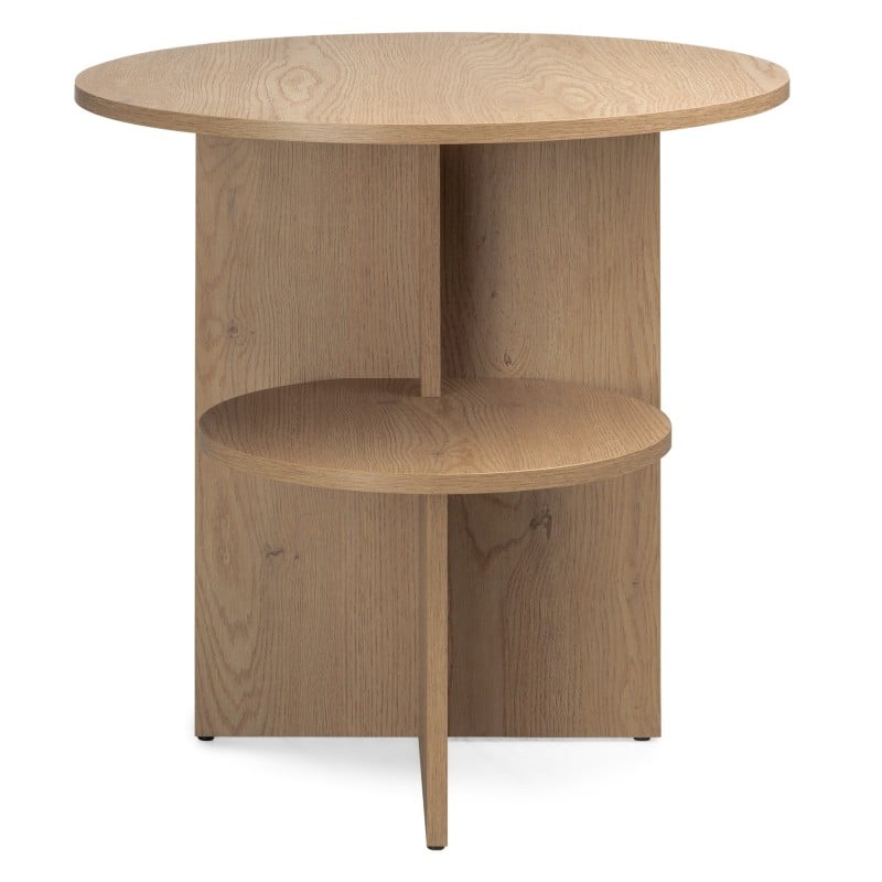 Table d'appoint Eso 2 plateaux — Chêne — vue d'ensemble