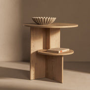 Table d'appoint Eso 2 plateaux — Chêne