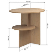 Table d'appoint Eso 2 plateaux — Chêne
