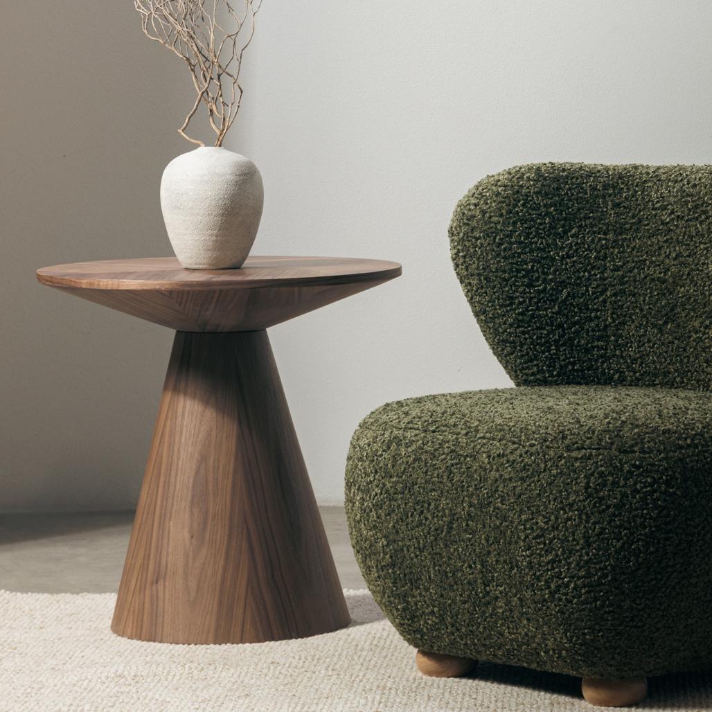 Table d'appoint Orez Ø60 cm noyer