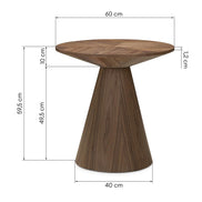 Table d'appoint Orez Ø60 cm noyer