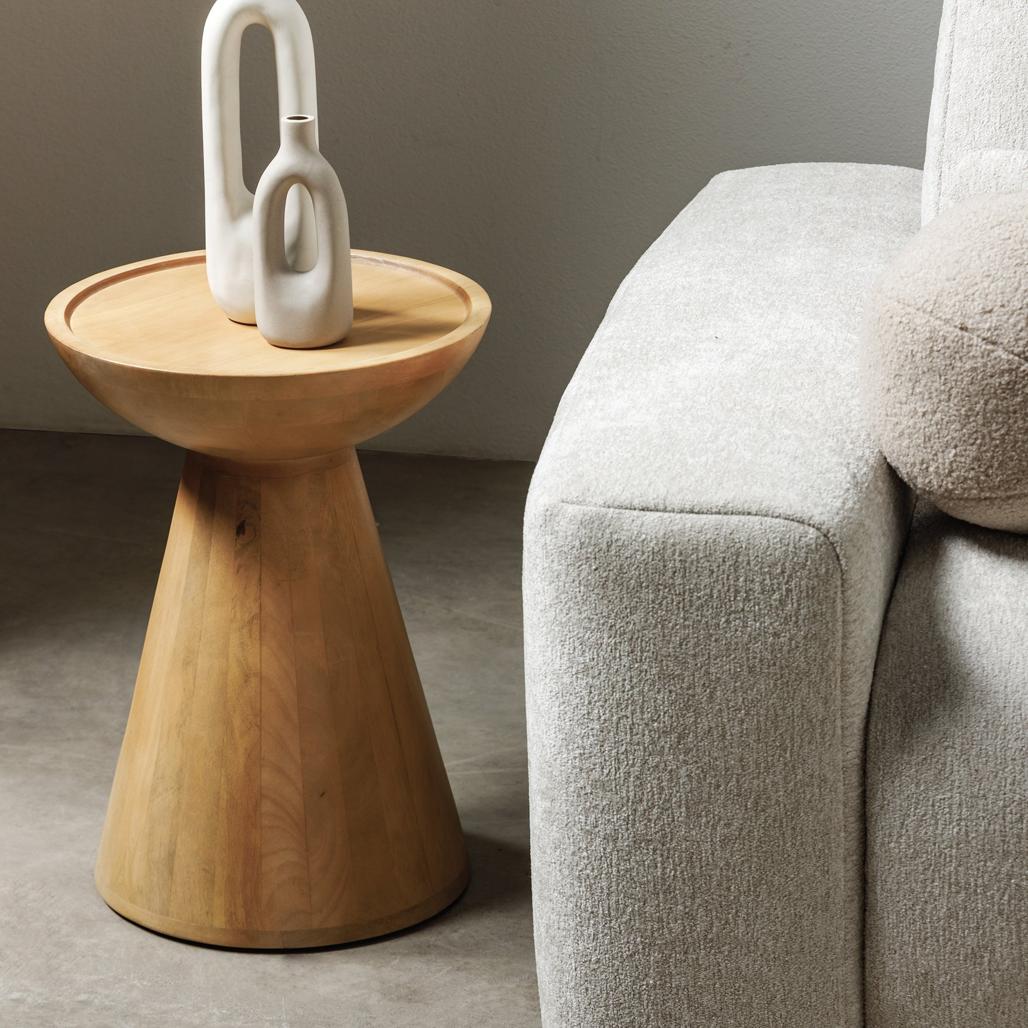 Table d'appoint Turi Ø40 cm manguier massif