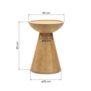 Table d'appoint Turi Ø40 cm manguier massif