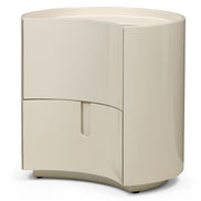 Table de chevet Enav 2 tiroirs blanc crème