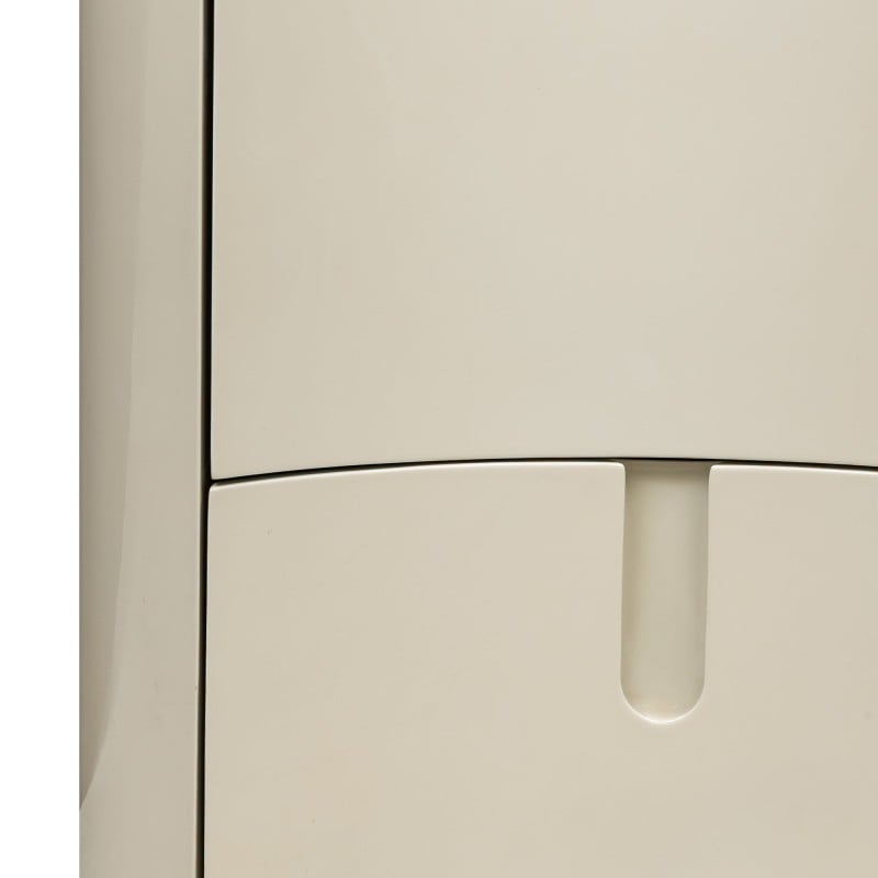 Table de chevet Enav 2 tiroirs blanc crème