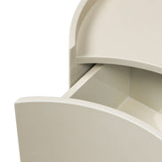 Table de chevet Enav 2 tiroirs blanc crème