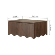 Table de chevet murale Tim noyer