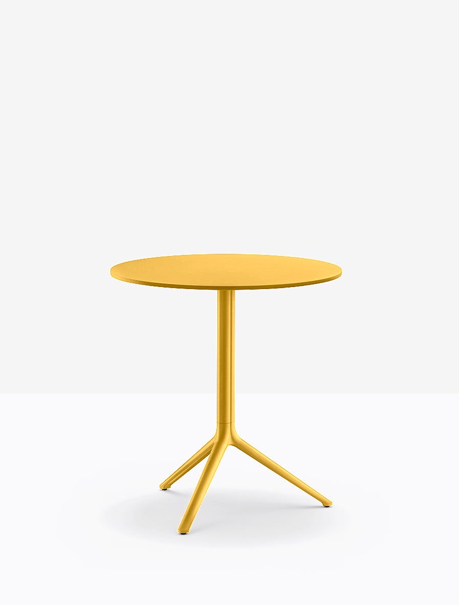 Piètement de table Elliot Pedrali, base Ø66 — coloris Jaune moutarde GI100E