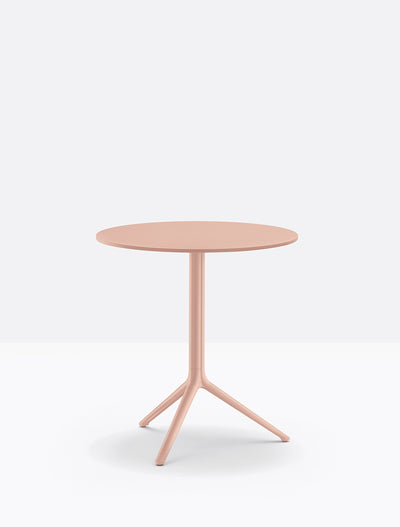 Piètement Elliot et plateau rond acier Rose RA100