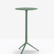 Piètement de bar Elliot et plateau rond acier Vert d'eau VE600