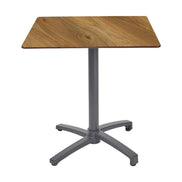 Table Kos Ezpeleta, structure anthracite, plateau chêne foncé