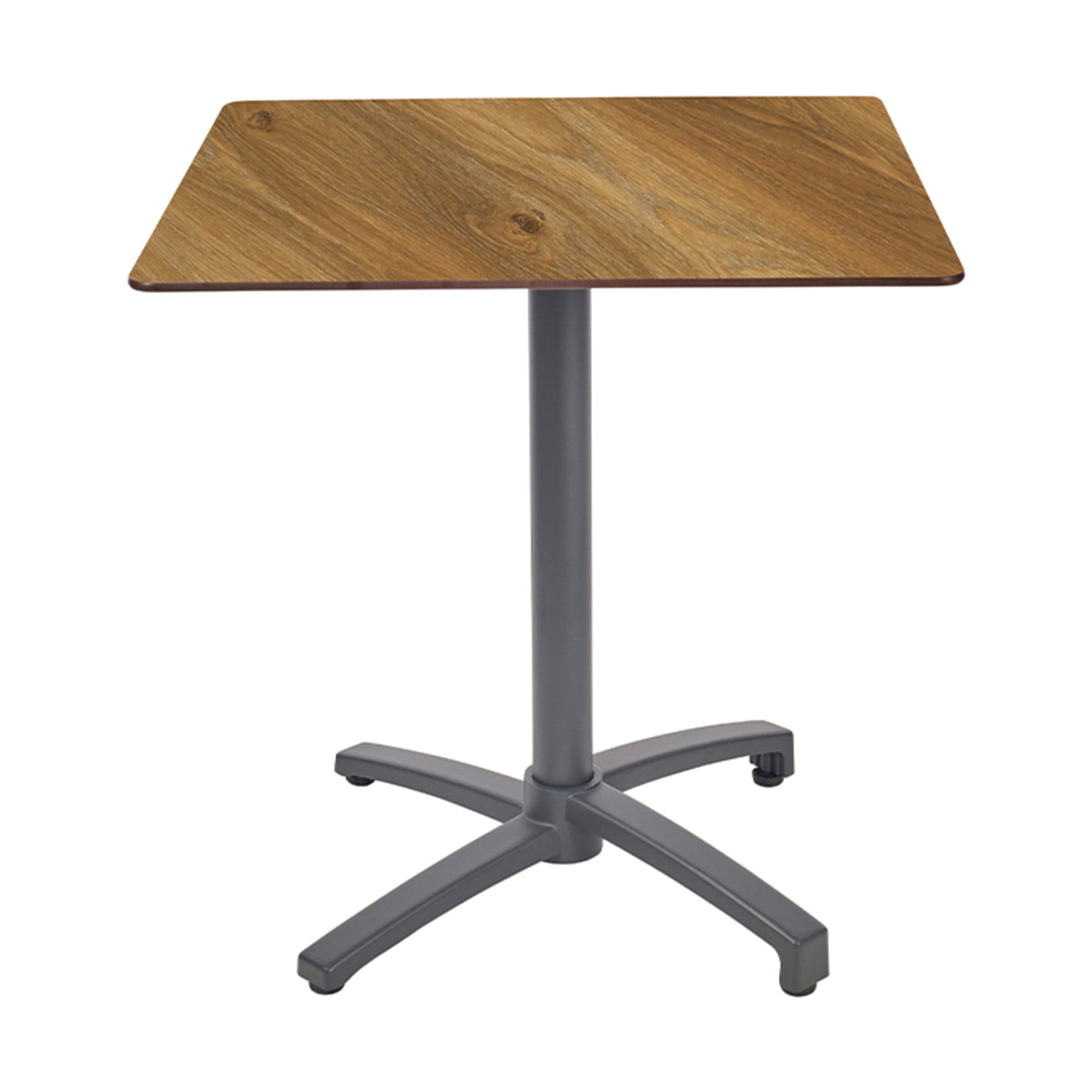 Table Kos Ezpeleta, structure anthracite, plateau chêne foncé