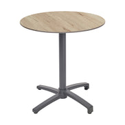Table Kos Ezpeleta ronde, structure anthracite, plateau chêne