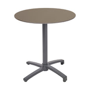 Table Kos Ezpeleta ronde, structure anthracite, plateau taupe