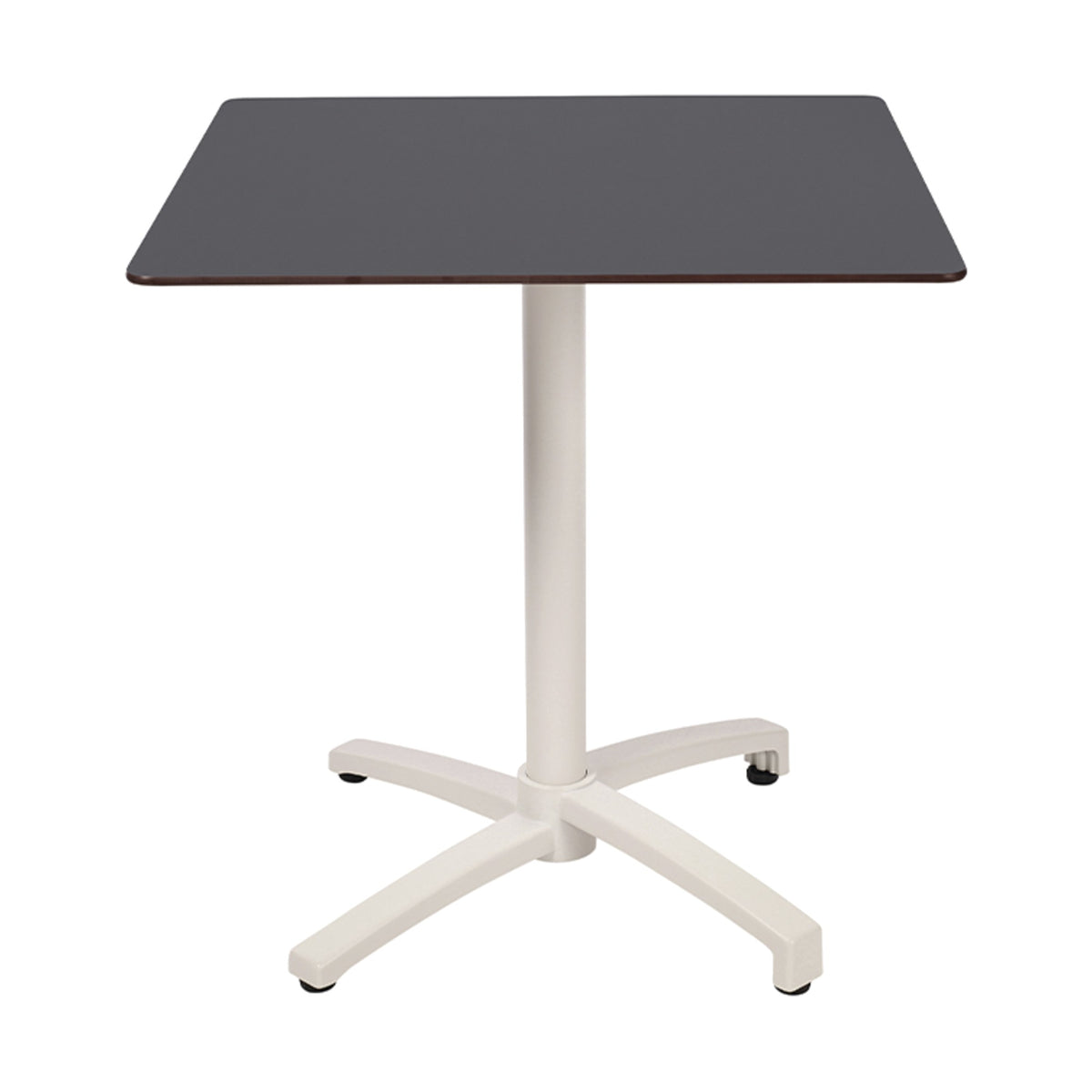 Table Kos Ezpeleta, structure blanc, plateau anthracite