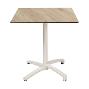 Table Kos Ezpeleta, structure blanc, plateau chêne
